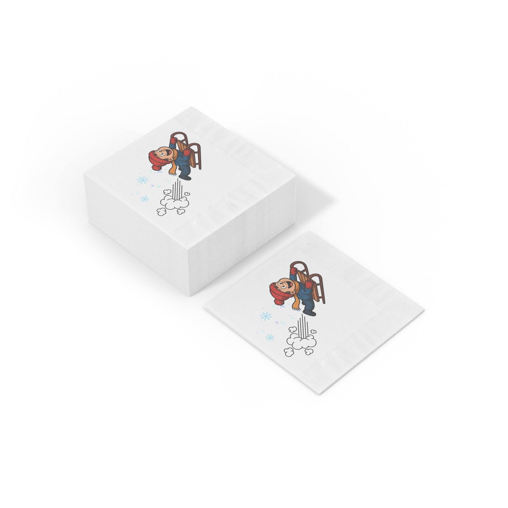Holiday Napkins - Snow Day Sledding