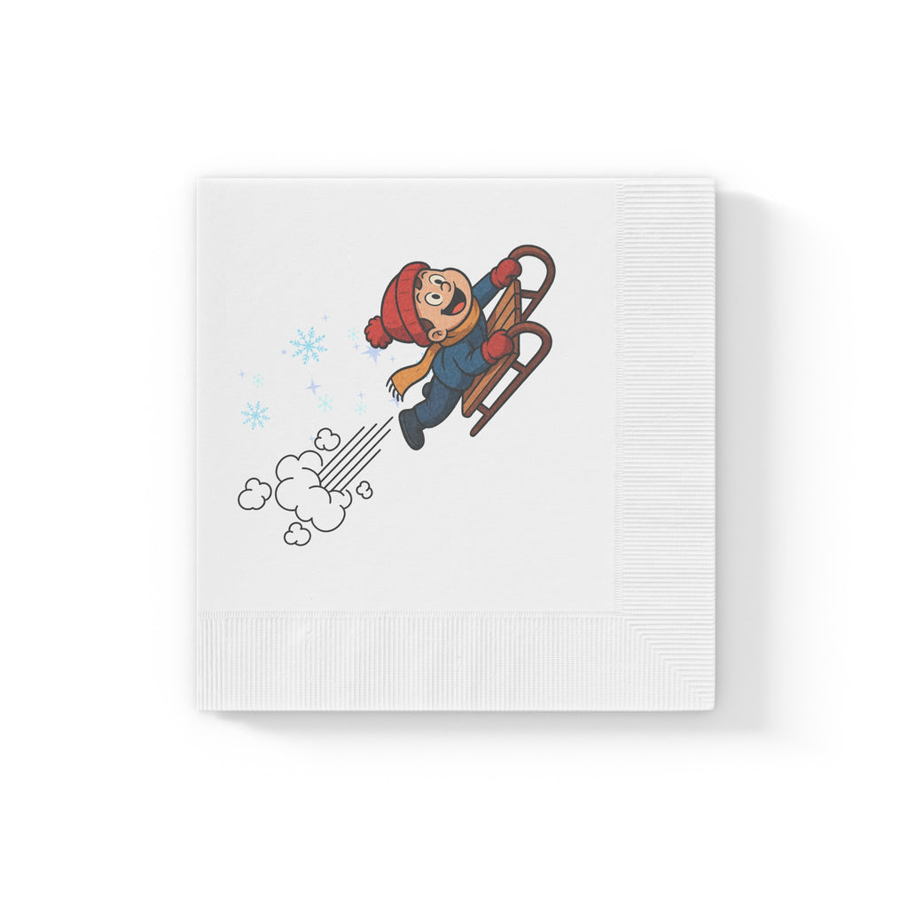 Holiday Napkins - Snow Day Sledding
