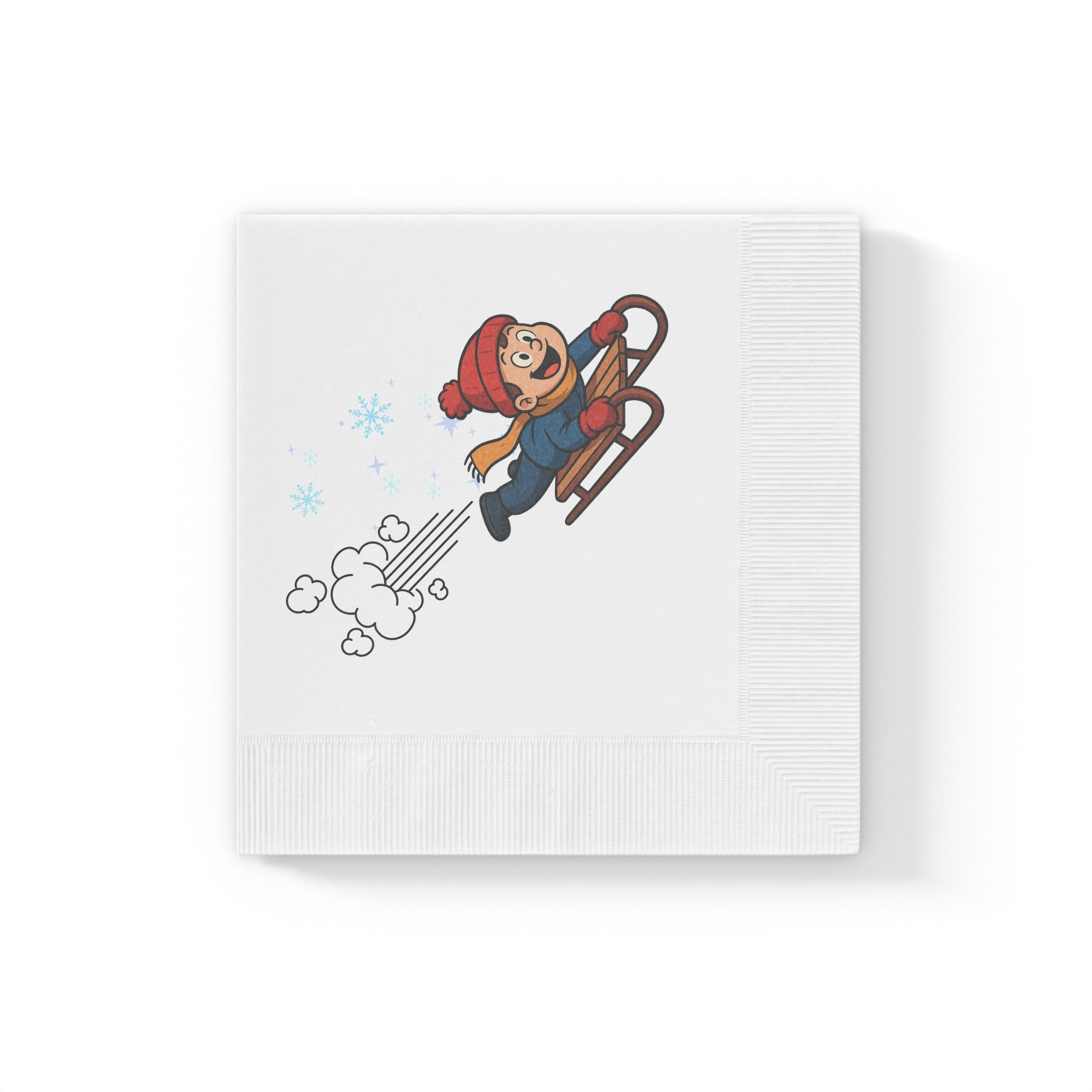 Holiday Napkins - Snow Day Sledding