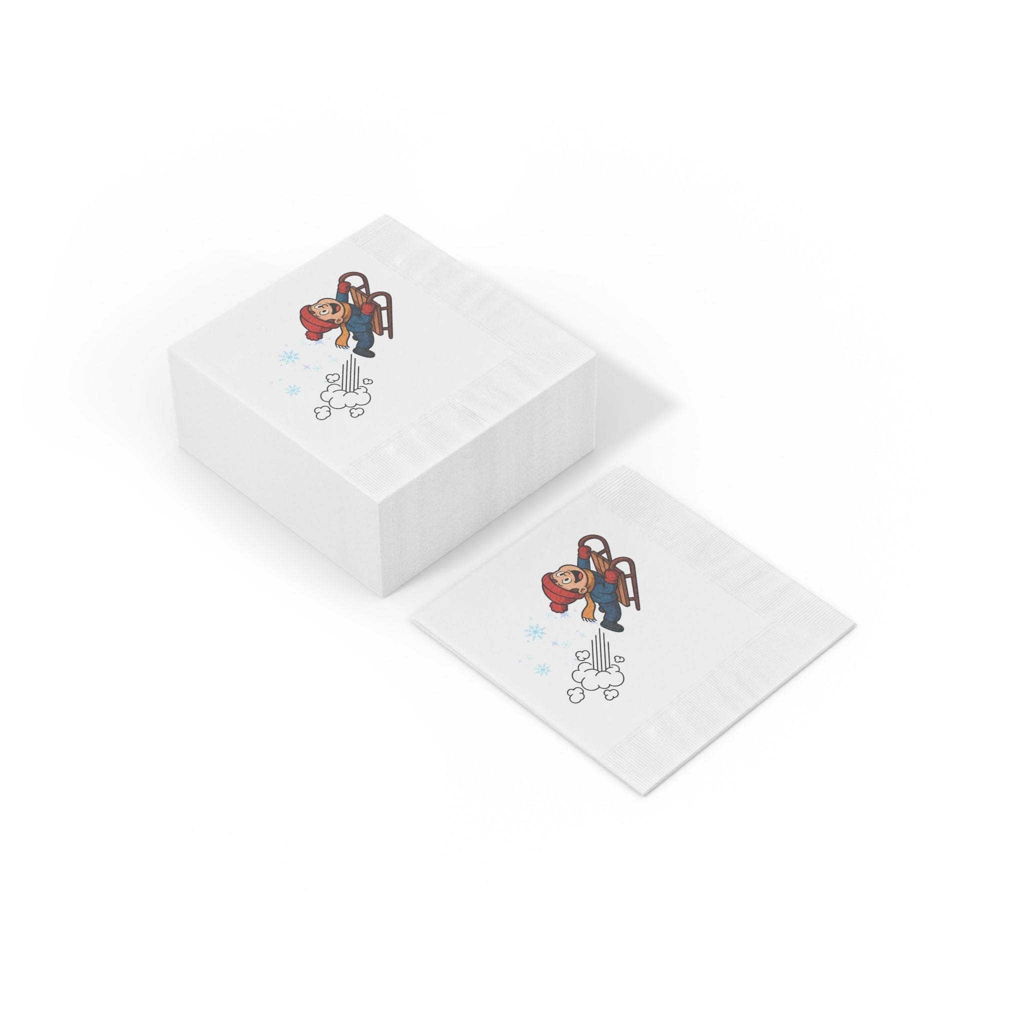 Holiday Napkins - Snow Day Sledding