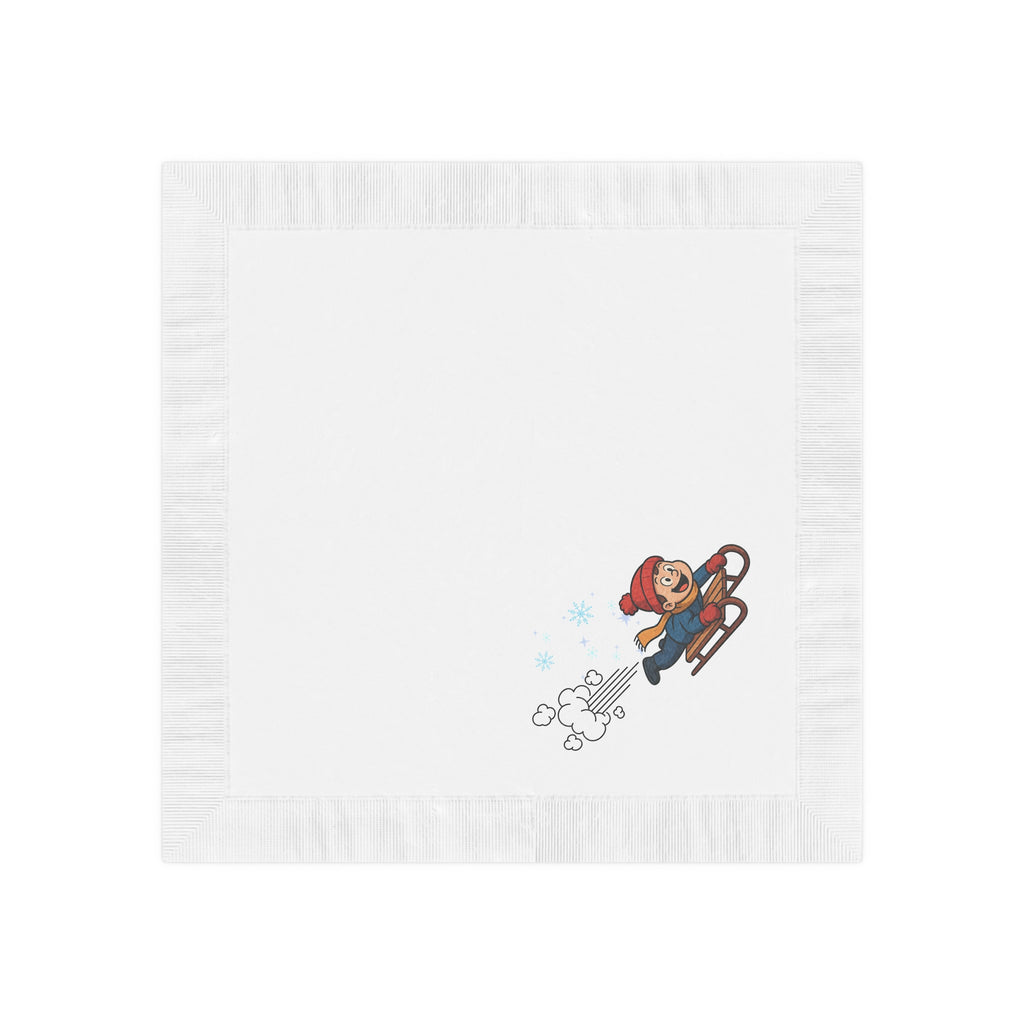 Holiday Napkins - Snow Day Sledding
