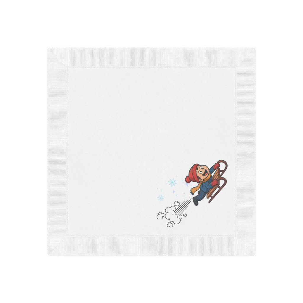 Holiday Napkins - Snow Day Sledding