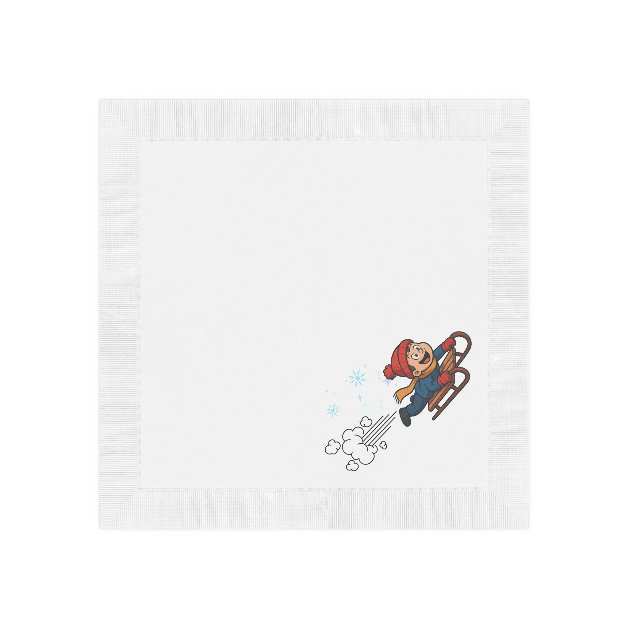 Holiday Napkins - Snow Day Sledding