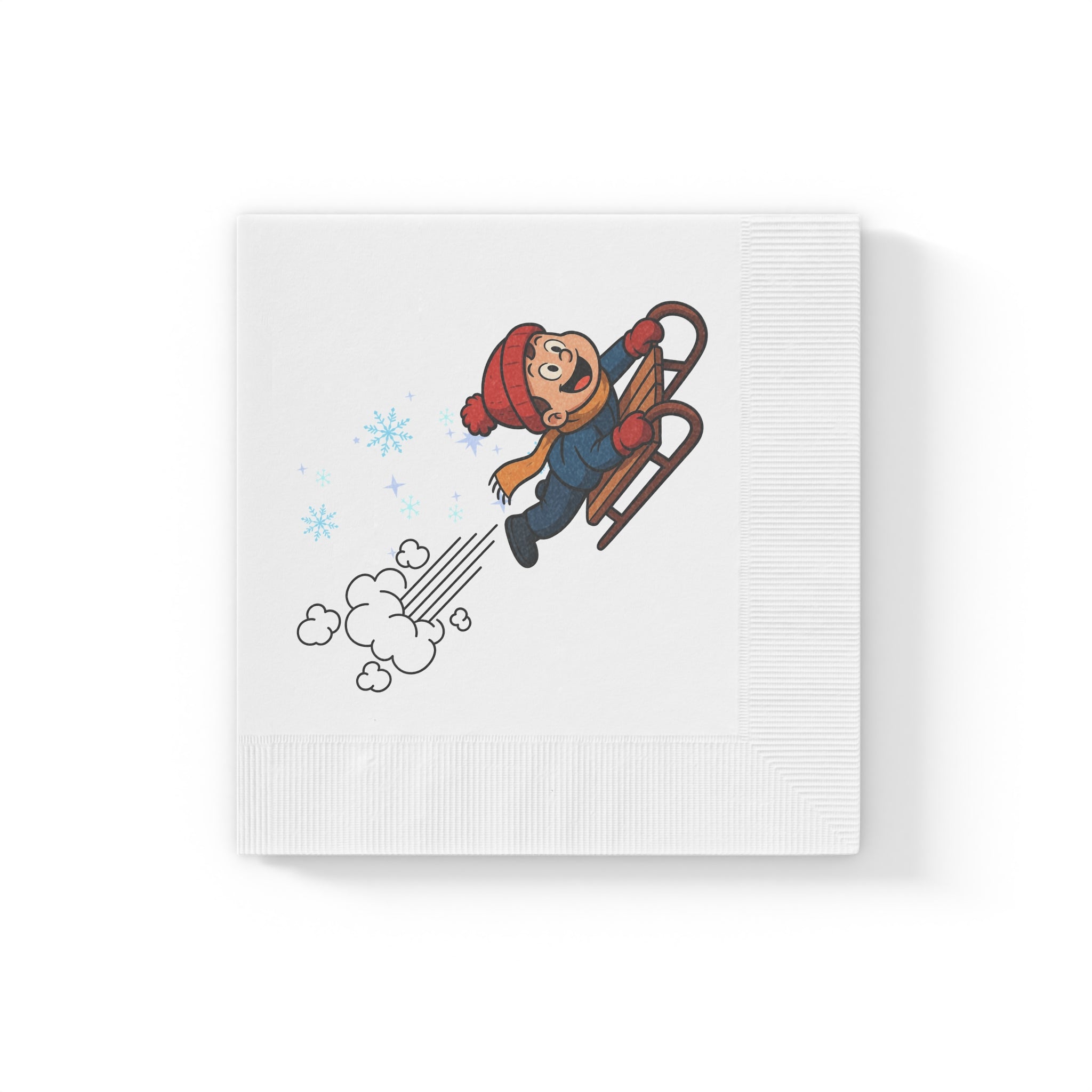 Holiday Napkins - Snow Day Sledding